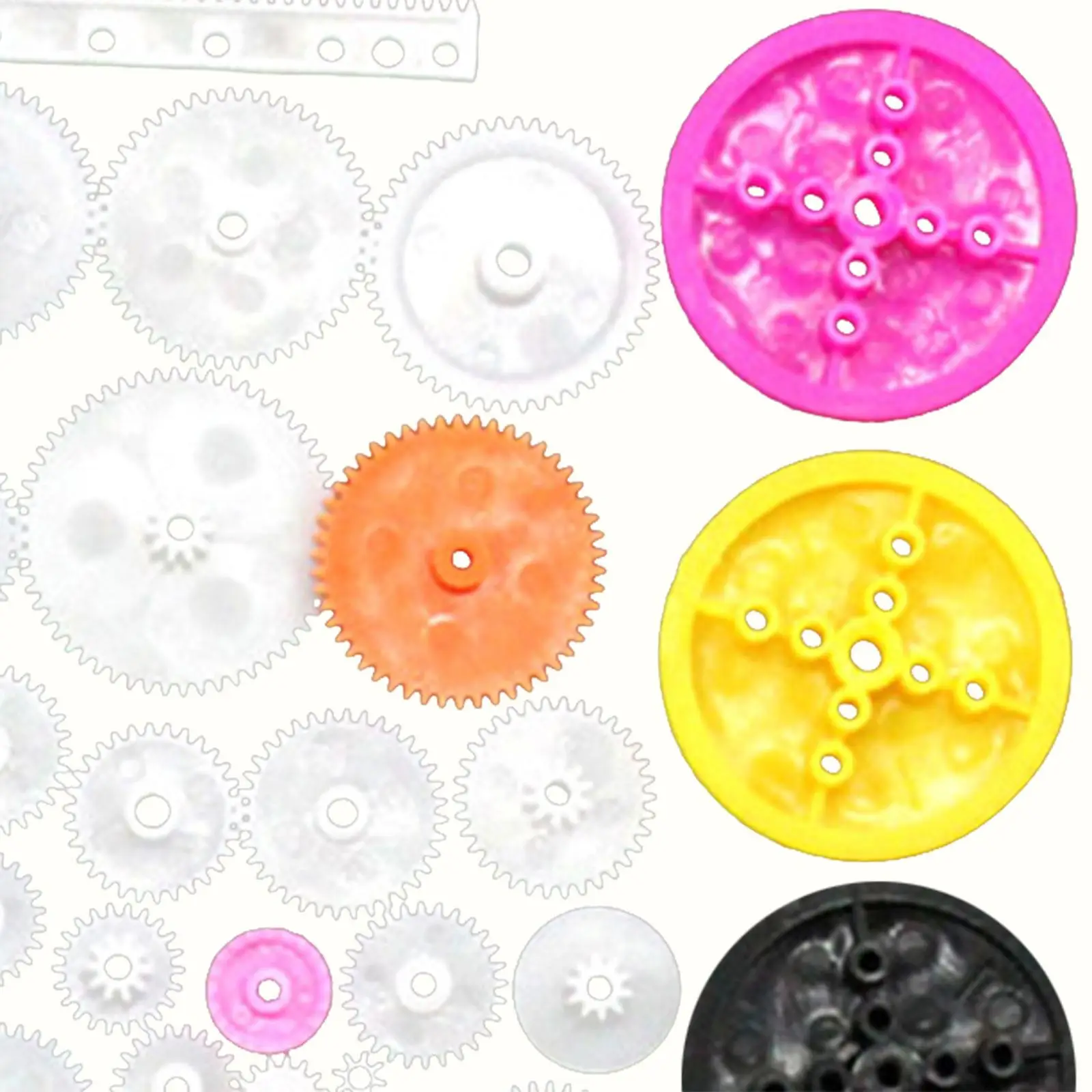 106Pcs Gear Package Kit Accessories DIY Assortment Toothed Wheels for Motor, Car