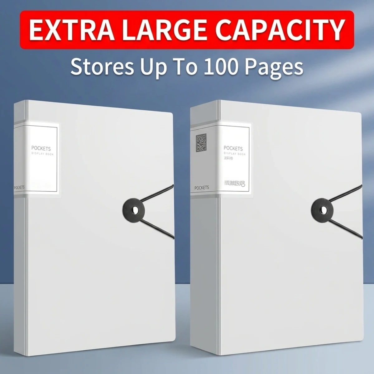 Large Capacity 20/30/60/100 Pages–Elastic Closure, Multiple Sizes Available,Waterproof–Professional Choice.