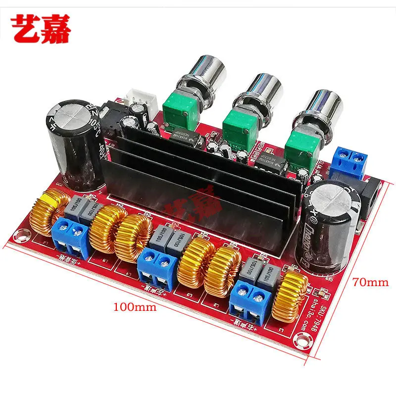 HiFi Level TPA3116D2 Digital Power Amplifier Board 2.1 Channel 2*50W+100W Subwoofer Module 12V24V