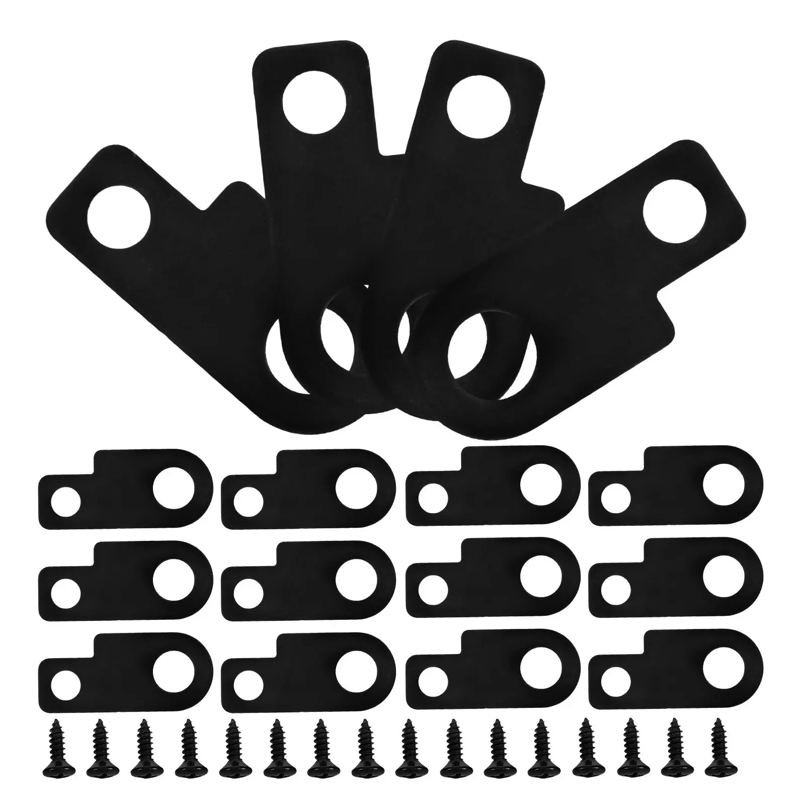 16 Sets Guitar Mount Electric Mounting Kit Metal Pedal Holder Board Effects Screws