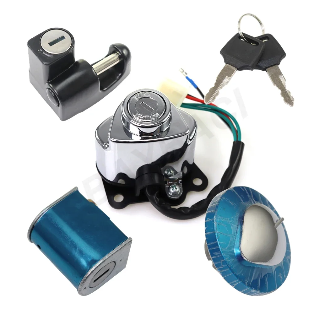 Motorcycle Ignition Switch Lock Set Gas Cap & Key Fit For Honda VT750 Shadow 750 1997-2007, VLX600 VT600 1988-2008