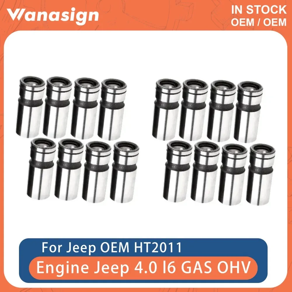 Engine Valve lifter Set Fit 4.0 L l6 GAS OHV For Jeep Wrangler Grand Cherokee Wagoneer Comanche CJ7 EPE ERH MX S01 ED1 P00 4.0L