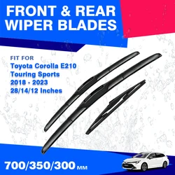 Front Rear Windshield Wiper Blades For Toyota Corolla E210 Touring Sports 2018 2019 2020 2021 2022 2023 Hybrid Car Accessories