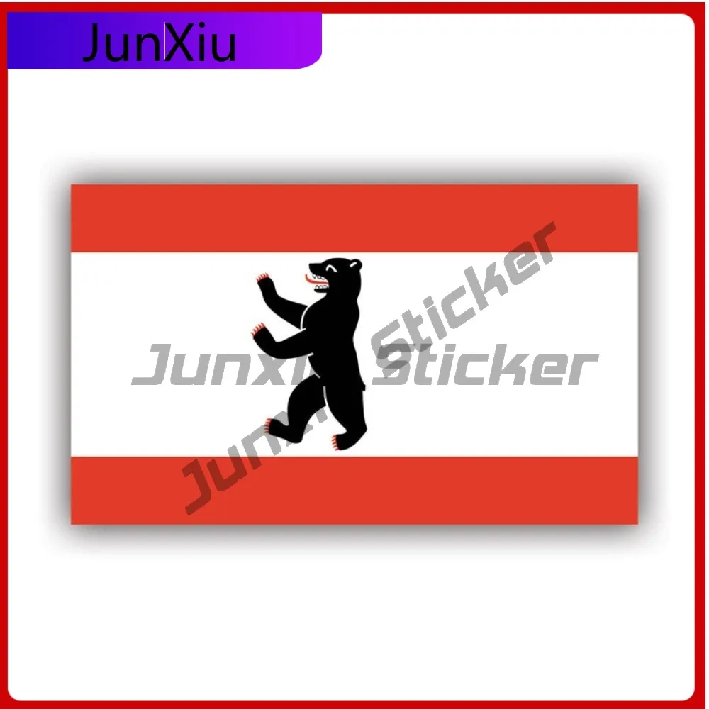 

Landesflagge Berlin Flag Sun Resistant Fade Resistant Vintage For Truck Laptop Car Window Easy Apply Removable Decoration