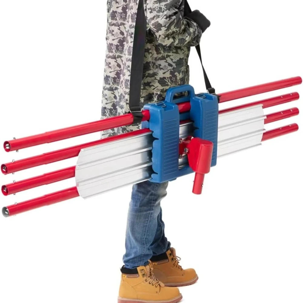 

Concrete Pavement Leveling and Finishing Push-pull Trowel with Extended Pole and Large Finishing Trowel