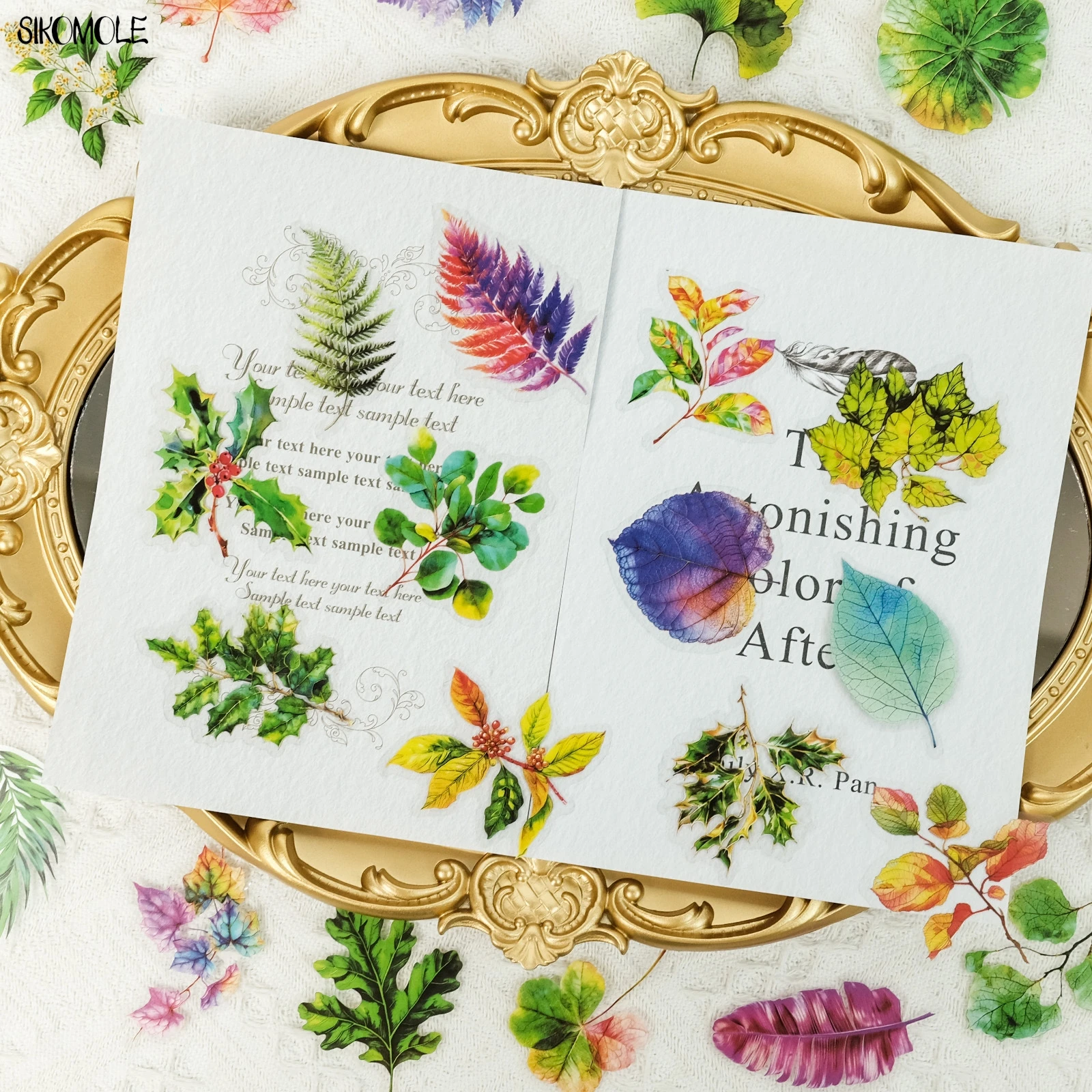 50 sztuk kreatywny liść grzybów przezroczysta roślina naklejka dla zwierząt domowych materiał dekoracyjne DIY laptopy deskorolki naklejki naklejki Graffiti