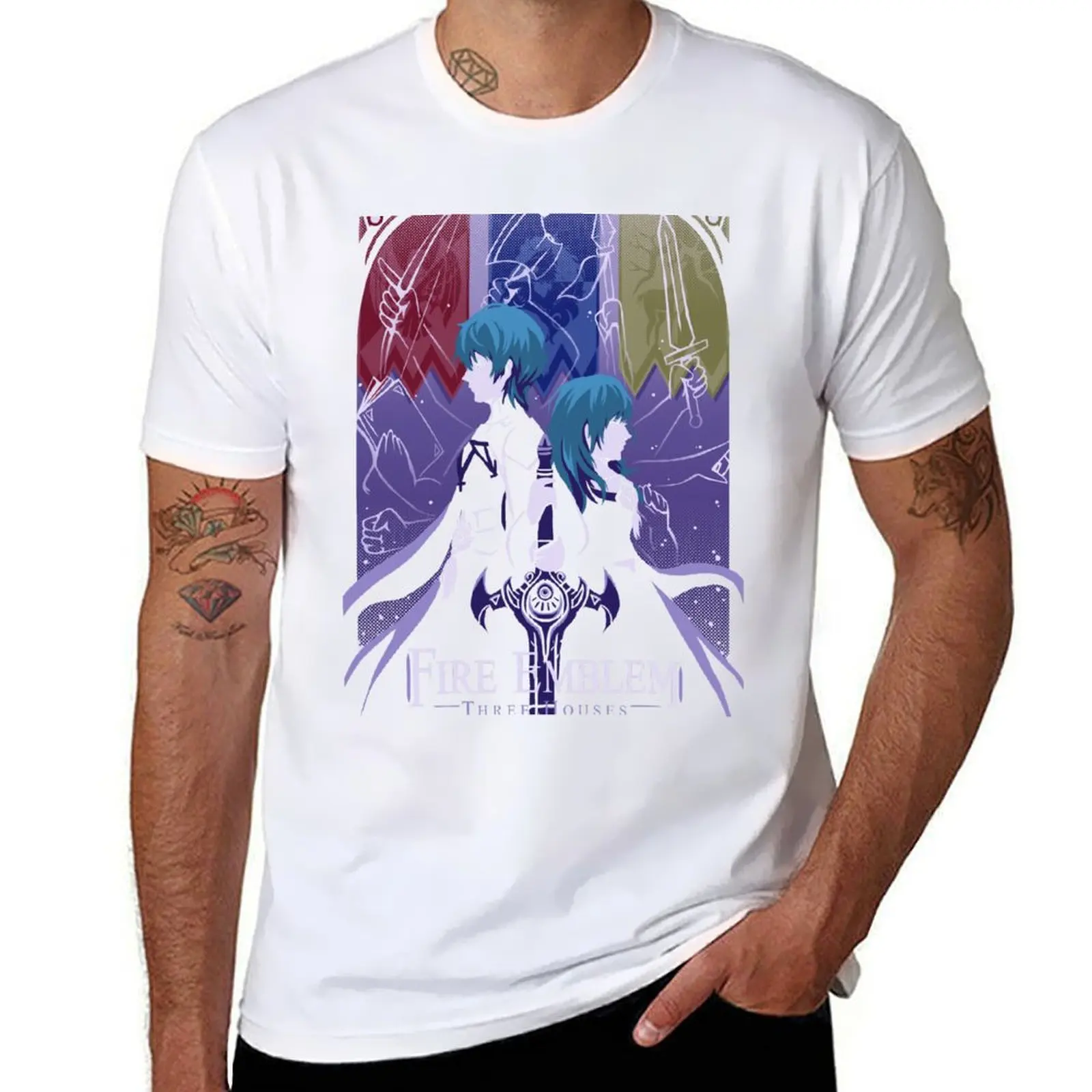 

Fire Emblem Three Houses T-Shirt cotton tshirt 100% funny t shirts man T-Shirt