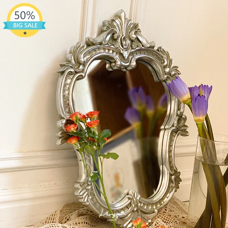 

Irregular Wall Mirror Quality Luxury Design Large Vintage Mirror Bathroom Macrame Decoration Wandspiegel Decor Accesories