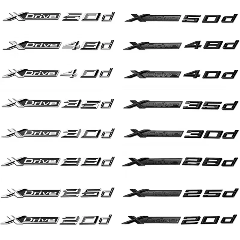 

Автомобильный задний багажник с буквами, эмблема, наклейки, наклейка для BMW XDrive 20d 25d 28d 30d 35d 40d 48d 50d X1 X3 X5 F48 F25 G01 F15 G05
