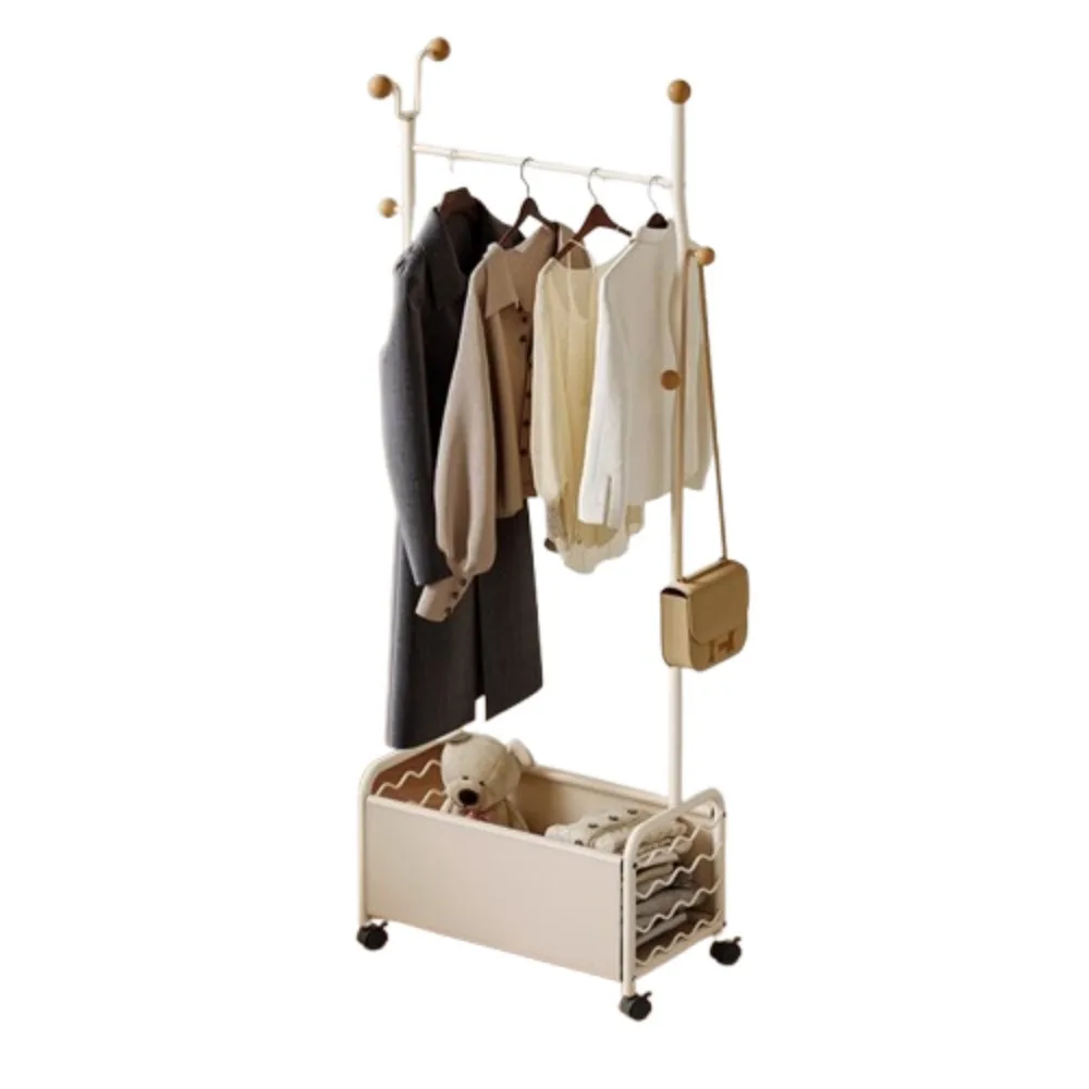 wi-Stylish Minimalist Metal Clothes Rack With Wheels Perfect For Organizing Your Bedroom And Living Room Modern Home Furniture-