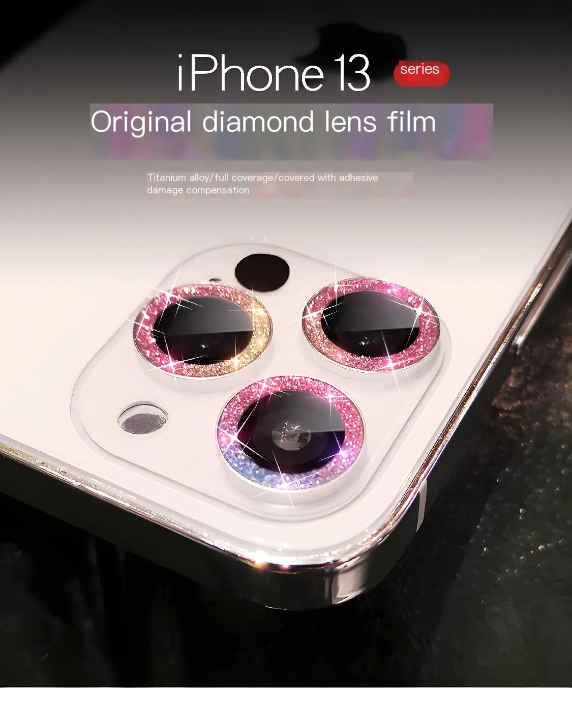 Glitter Bling Metal Glass Camera Lens Protector for IPhone 14 15 13 11 Pro Max Plus 12 Mini 14Pro 15Pro Women Ring lens Cover
