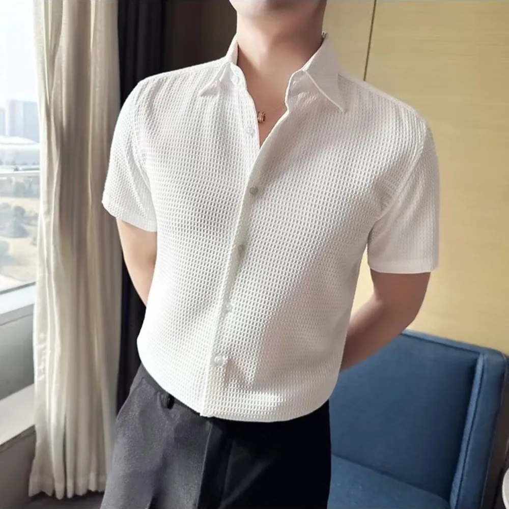 

Summer Men's Polo Shirt Golf Shirt Solid Color V-neck Outdoor Street Short Sports T-shirt Fashion Business Short Sleeved Top