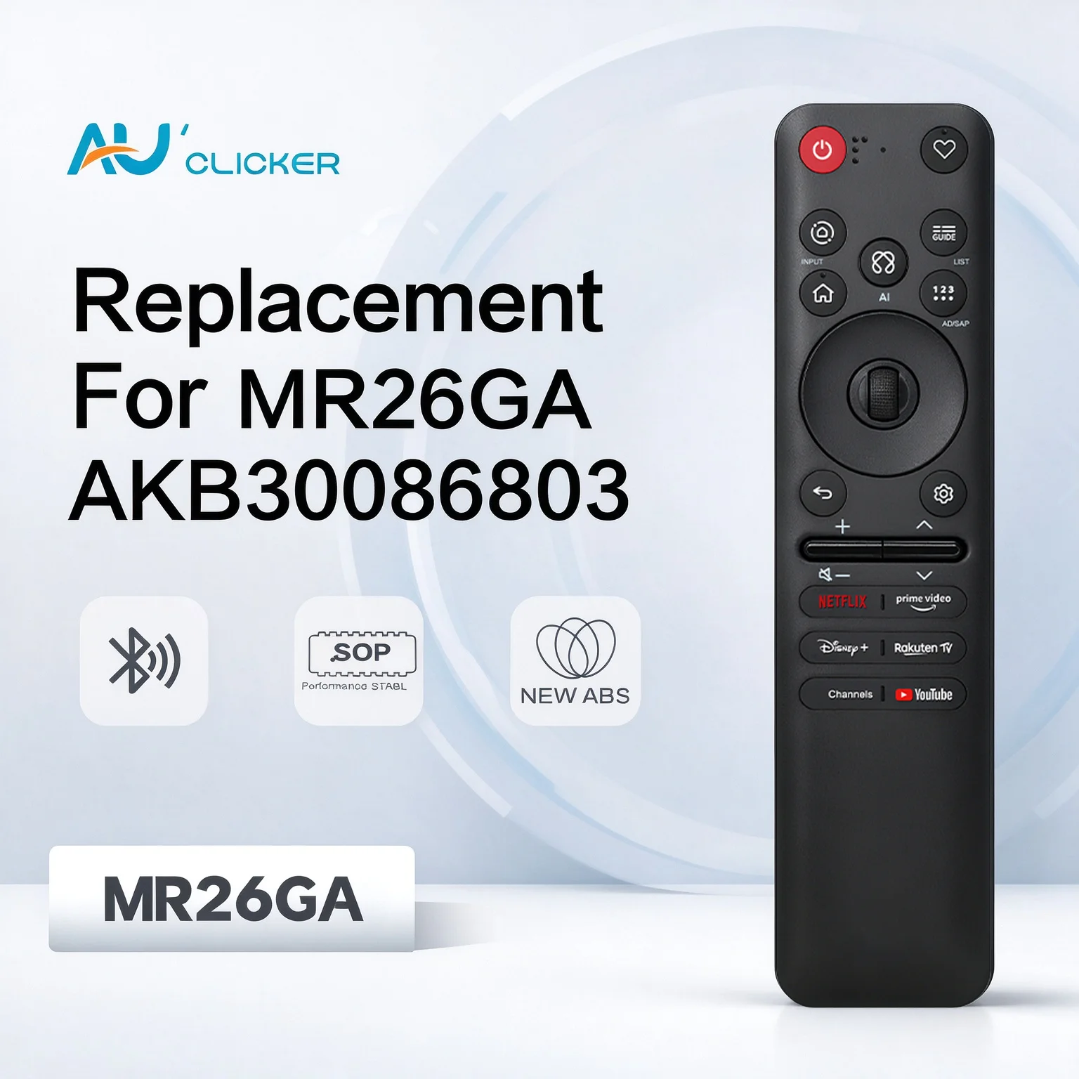 MR26GA AKB30086803 Magic Voice Remote Replacement for Select MR19BA MR20GA MR21GA MR22GA MR23GA MR24GA MR25GA Models