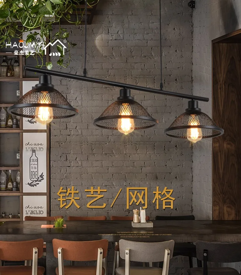 Nordic Creative Three Headed Restaurant Dining Room Loft Pendant Light, Modern, Simple
