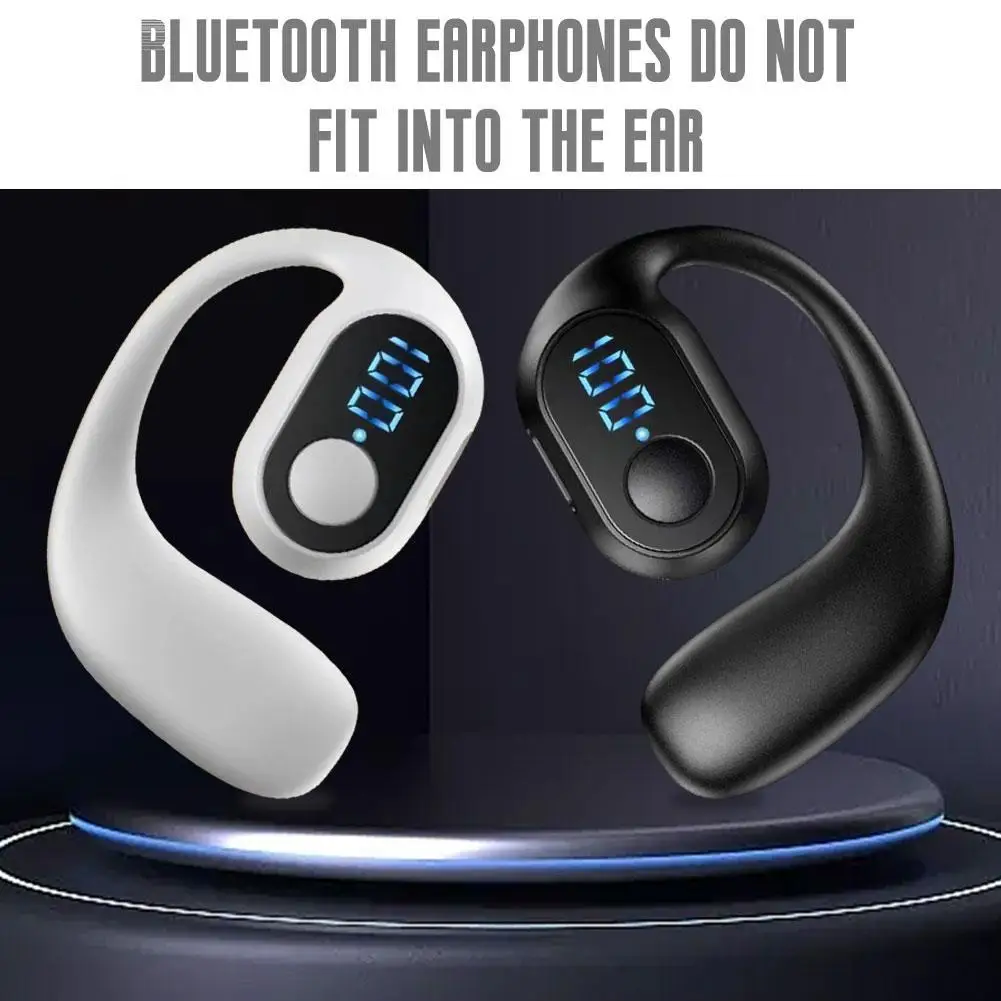 1PC Mini Bluetooth 5.3 Earphone Waterproof Wireless Headphones With Mic Ear Hooks HiFi Stereo Music Earbuds For Phone