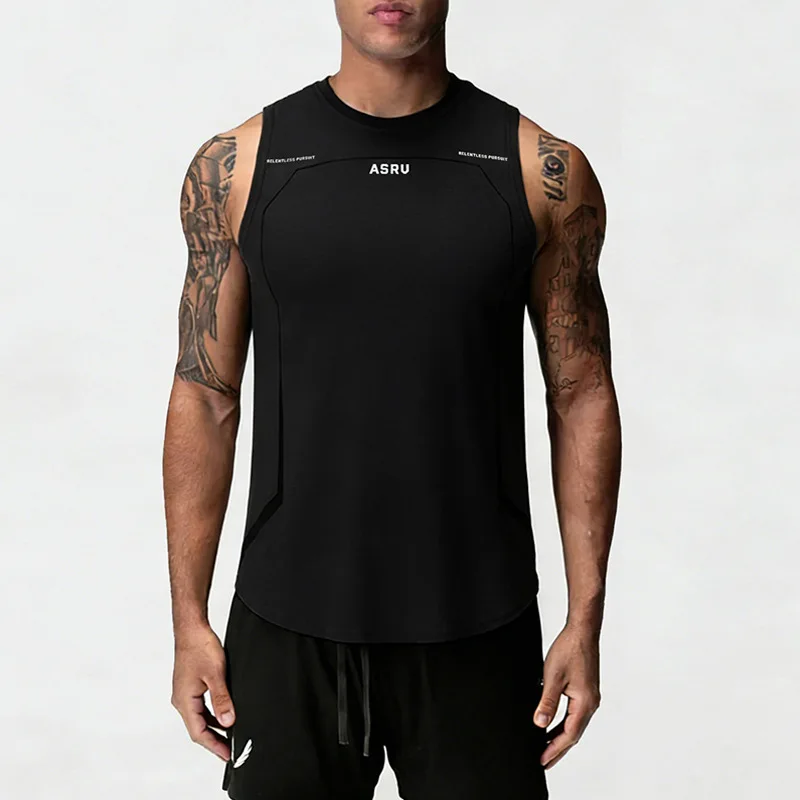 Mens Summer Sport Tank Top Gym Fitness Quick Dry Running Sleeveless Shirt Vest Training Undershirt Bodybuilding Workout Clothing