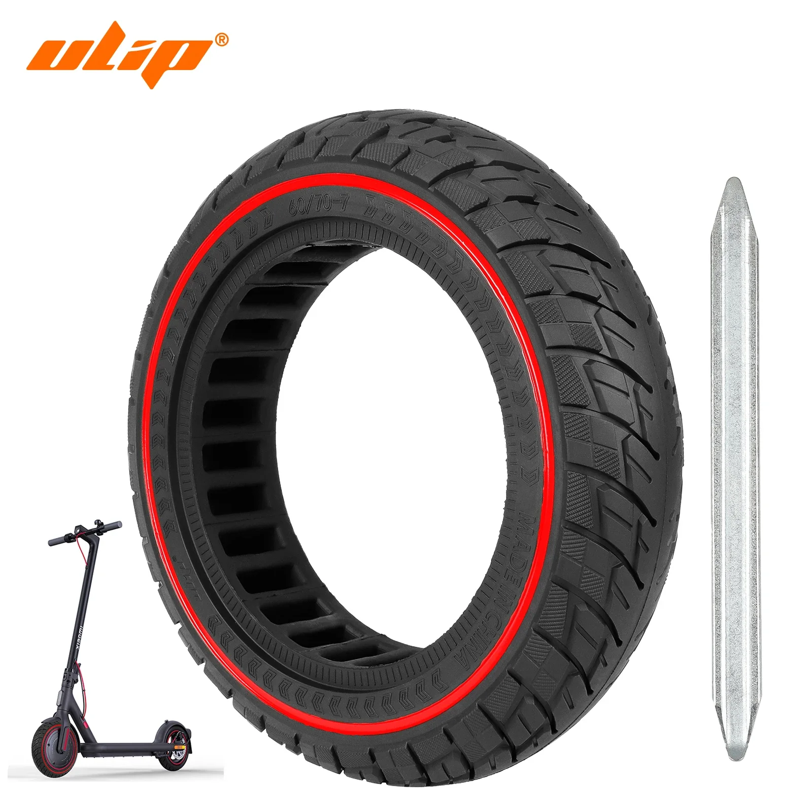 

Ulip 60/70-7 устойчивая к проколам внедорожная твердая шина для электрического скутера Xiaomi 4 Pro, сверхмощная утолщенная шина, противоскользящие резиновые шины