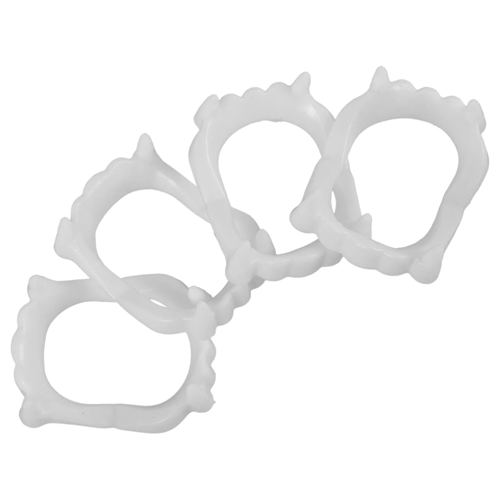 4 Pcs Dentures Cover Cosplay Props Spoof Tooth Halloween Party Artificial Teeth Fake