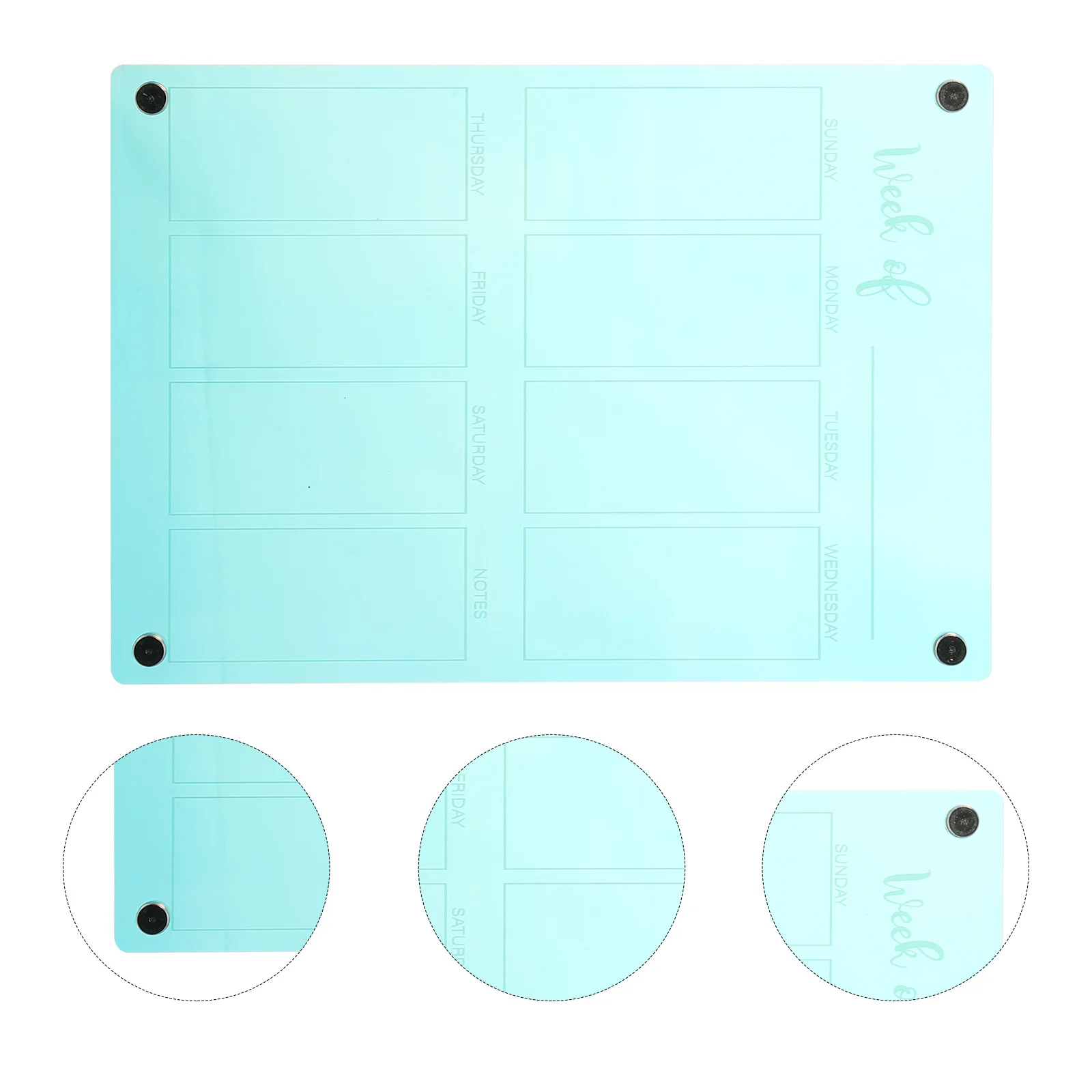 لوح مسح جاف لسطح المكتب من الأكريليك، لوحة طاولة مخططة للمذكرات المغناطيسية، جدول قائمة المهام، لوحات مسح جافة صغيرة للتخطيط اليومي #2