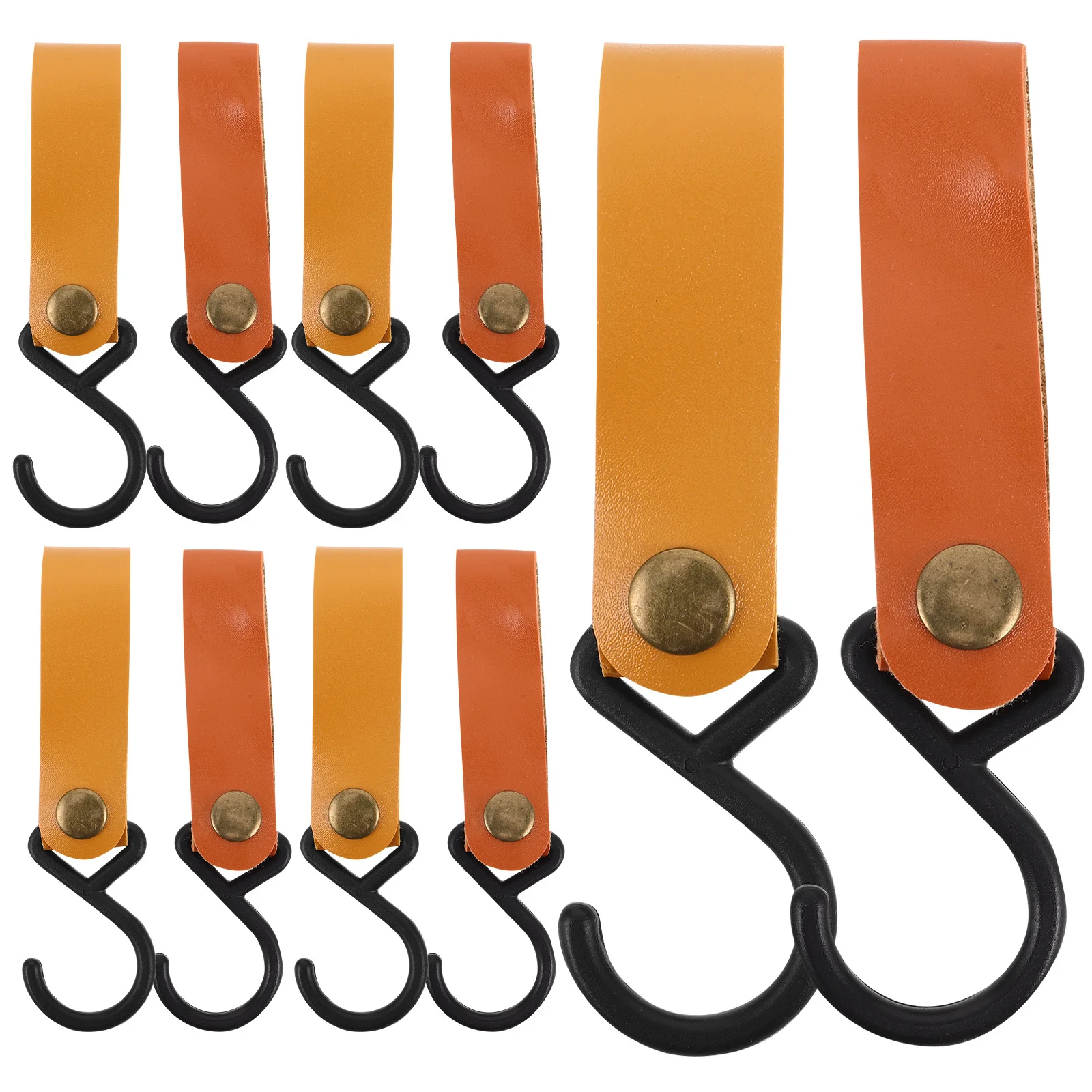 

10Pcs Outdoor Hook Portable PU S Hooks for Camping Hanging Cookware Utensil Gear Organizer Travel Storage Solution
