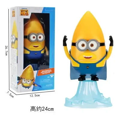 2024 Despicable Me 4 Minions Movie Anime Toy The Same Toy Sound And Light Poof Launcher  Ring Fart Launcher Doll Chirstmas Gifts