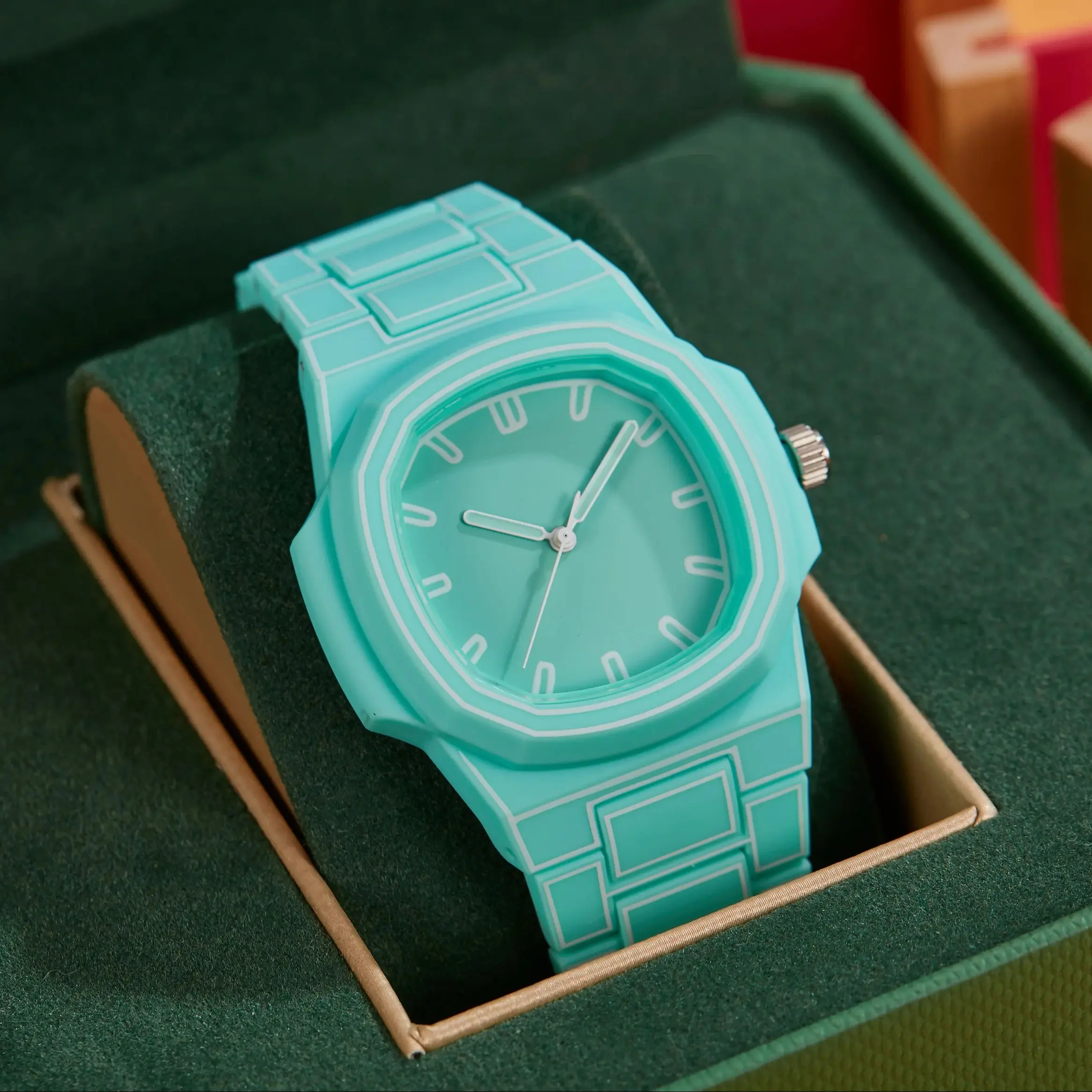 2026 New Creative Line Drawing Watch For Men Women Octagonal Case Waterproof Quartz Watch Silicone Strap Casual Wristwatch Relóg