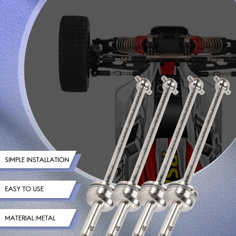DT23 Metal Drive Shaft 4PCS for WLtoys 144001 1/14 4WD RC Car Spare Parts 144001-1315