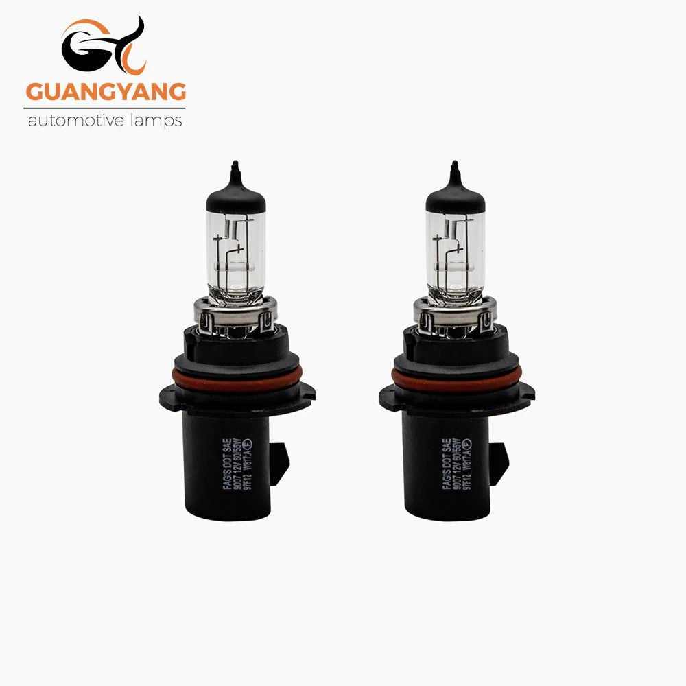 2 Pcs 9007 HB5 12V 60/55W 3350K Warm White Standard Lights Car Headlight Auto Lamps Halogen Bulbs