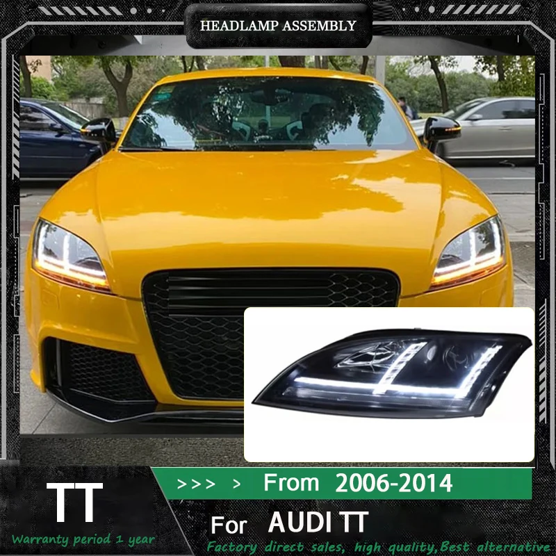 

Автомобильные светодиодные фары в сборе для Audi TT 2006 2007 2008 2009 2010 2011 2012-2014 противотуманные фары DRL тормозной указатель поворота Plug and Play