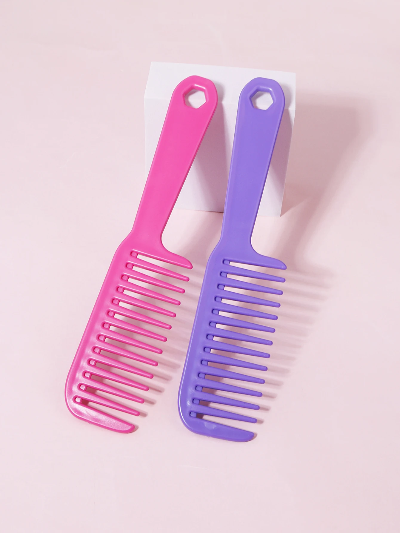 مجموعة مشط 1/2 قطعة، مشط ذو أسنان واسعة، مشط دش، مناسب للشعر الجاف والرطب، خاص للشعر المستعار الحقيقي