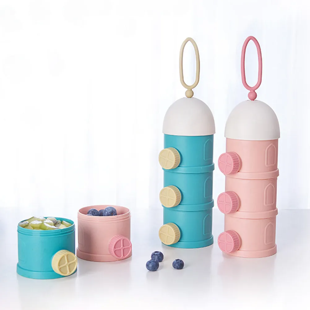 

Baby Formula Dispenser Stacked Design Portable Milk Powder Storage Container Leak Proof Travel Infant Formula Case