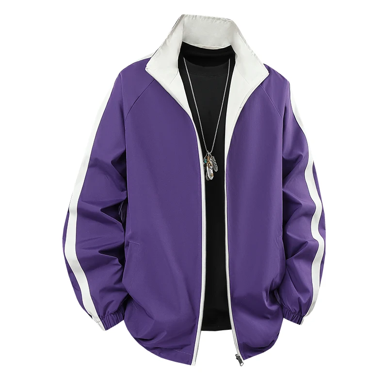 ربيع الخريف الرياضة في الهواء الطلق اللياقة البدنية الجري الرجال جودة عالية تنوعا تنفس الوقوف طوق الخريف سترة مزدوجة الوجهين