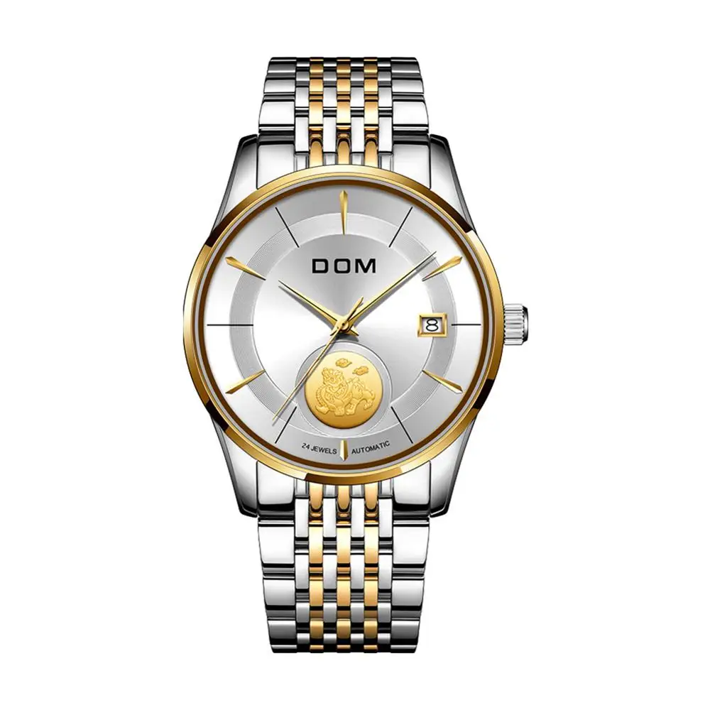 DOM Design Brand Luxury Chinese cultural style Couple Watches Automatic Stainless Steel Mechanical Watch MG-1312G