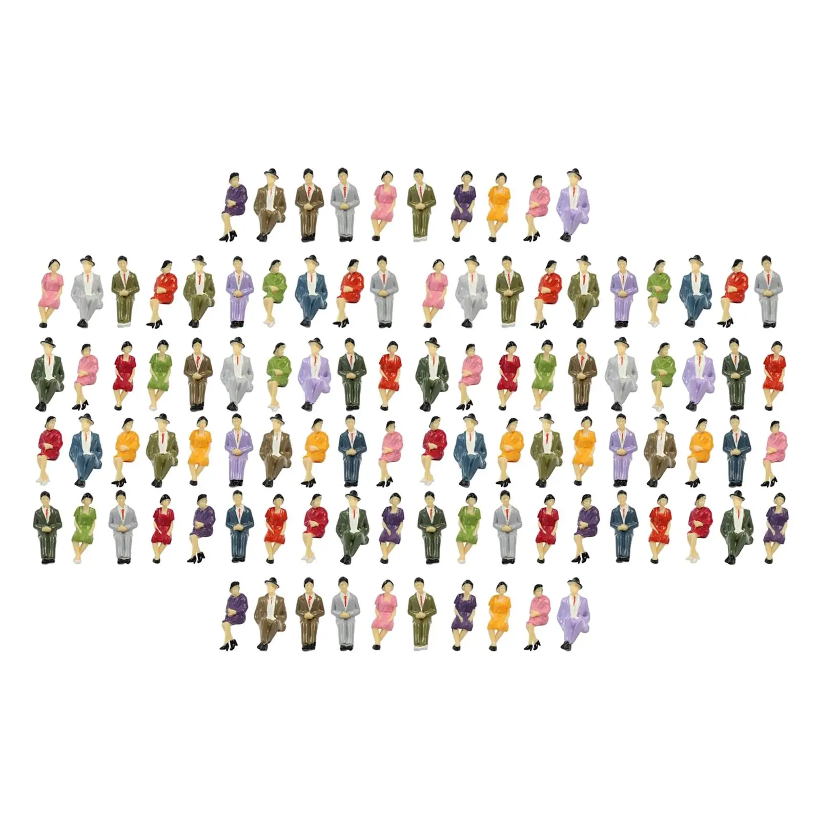 

100x Figures Street Scene Passengers for Model Train Layout Accessories