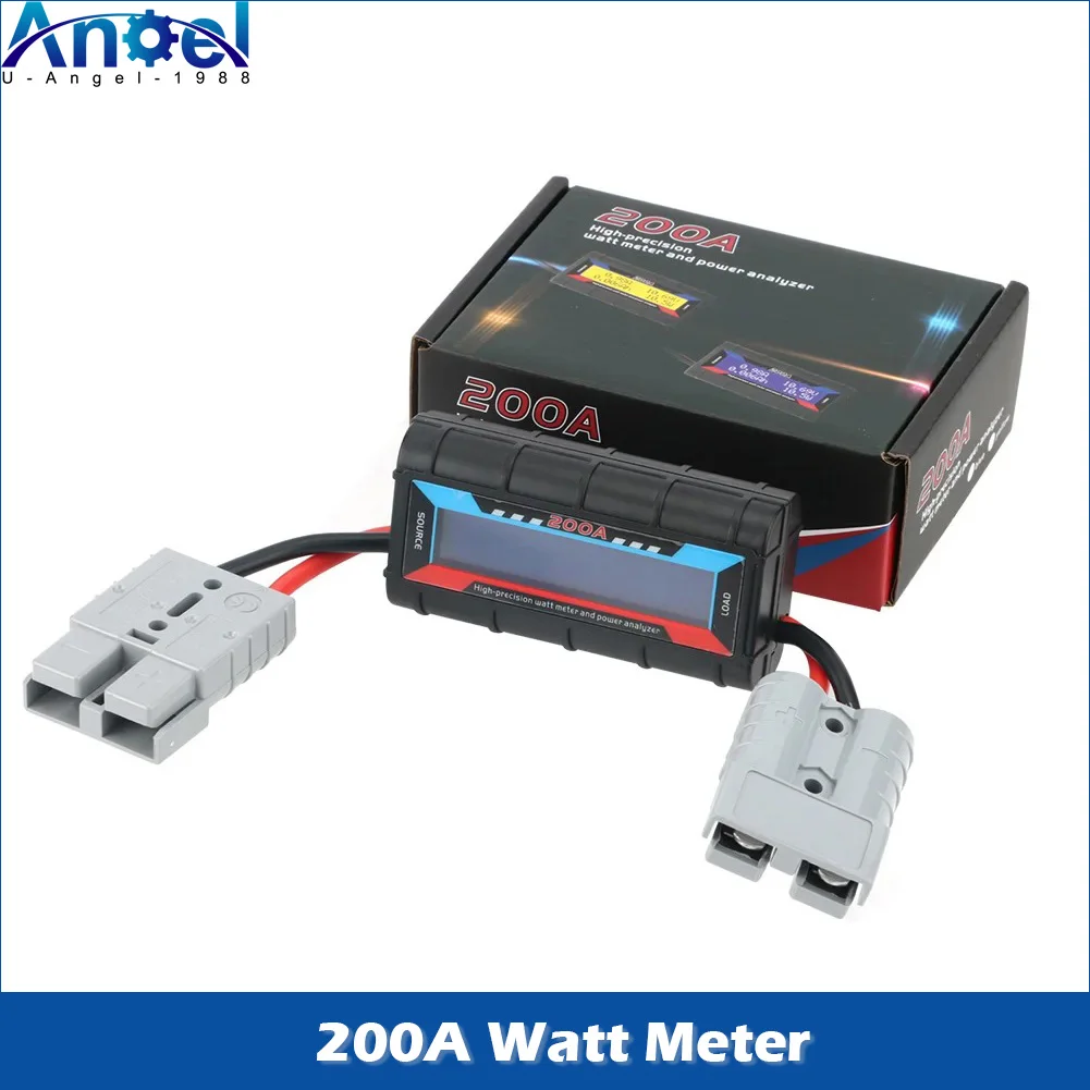 Hochpräziser 130A 150A 200A Wattmeter Spannungs- und Strommessgerät Leistungsanalysator / Leistungsmonitor mit LCD-Bildschirm für RC-Autos