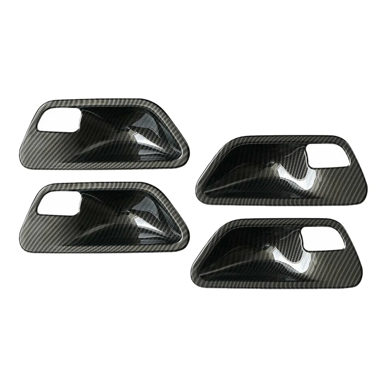 

4 шт./компл., внутренняя дверная ручка автомобиля, крышка чаши, накладка, молдинги, наклейка из углеродного волокна для BMW F30 2013 2014 2015 2016 2017 2018