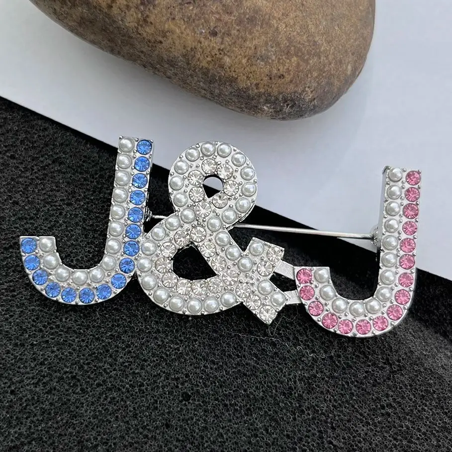 Jack Jil Greek alphabet fellowship rhinestone brooch