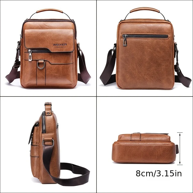 Men\'s Genuine Leather Crossbody Bag Shoulder Bags Vintage Handbags Business Bag