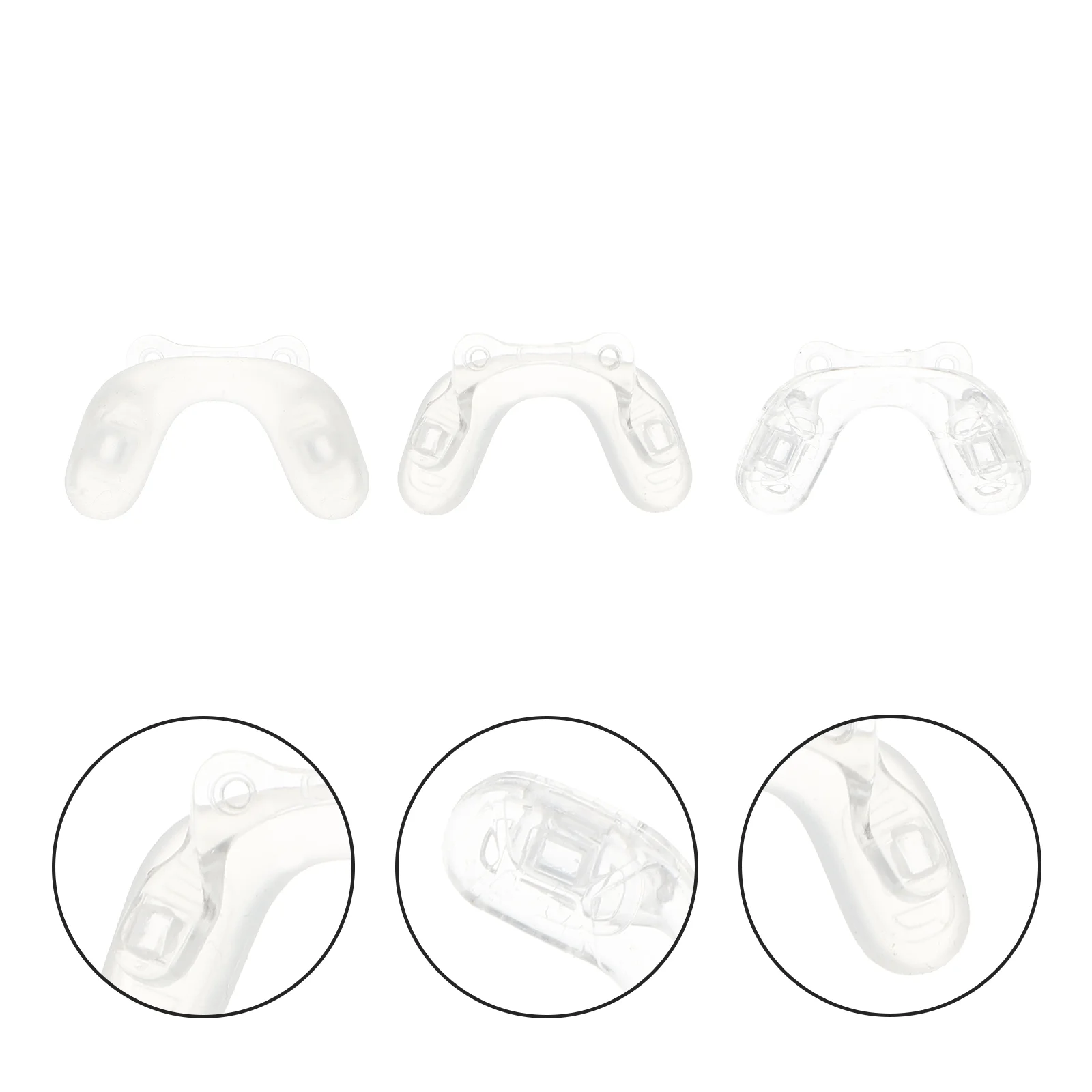 3 Pcs Glasses One-piece Holder Nose Pad Protector Silicone Accessories Practical Silica Gel Child