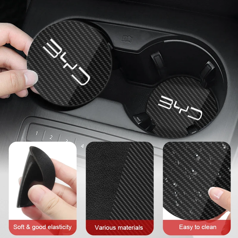 2-Pack Anti-Slip Cup Holder Coasters for BYD - Image 4
