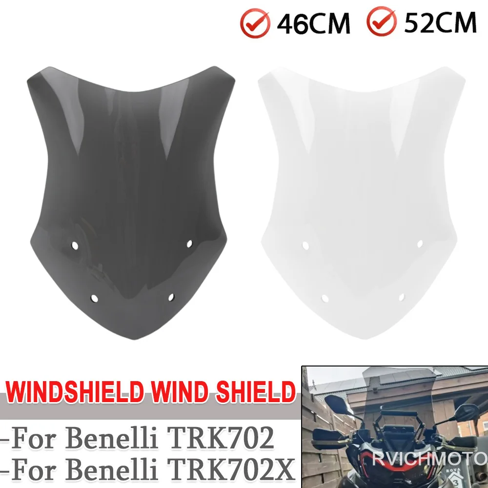 Windshield Windscreen Screen Protector 52CM 46CM For Benelli TRK702 TRK702X TRK 702X Moto Windscreen Deflector Spoiler Protector
