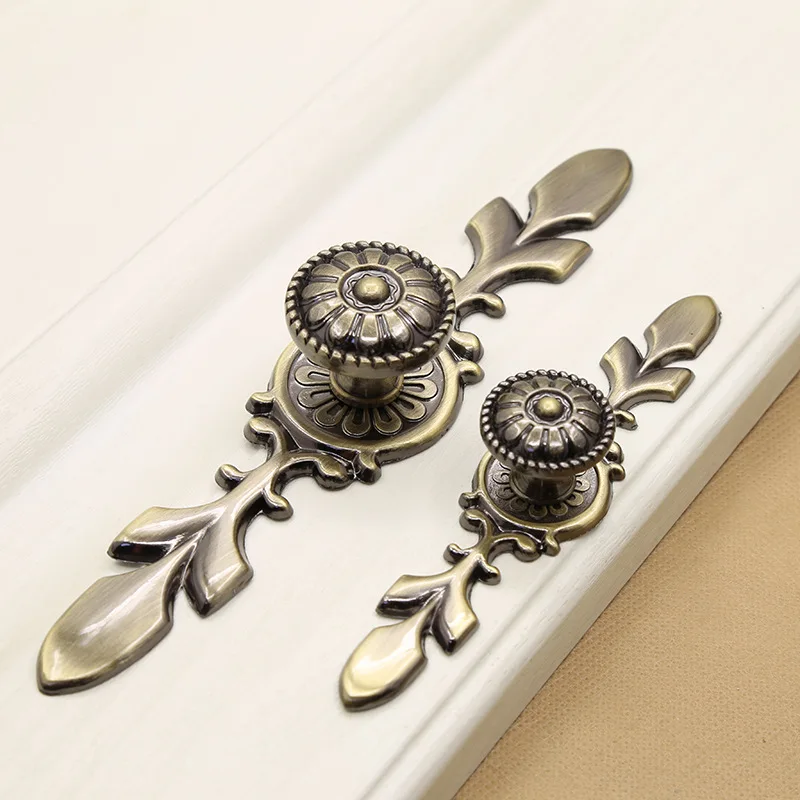 العتيقة المطبخ مقبض باب الخزانة المعدنية الرجعية خزانة البرونزية خزانة سحب مقبض كابينة مقابض لقطع الأثاث مقابض الخزانة #6