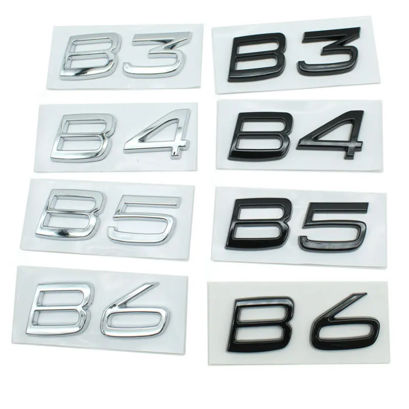 

B3 B4 B5 B6 letter label car stickers For Volvo car accessories rear boot refit trunk emblem badge decoration displacement decal