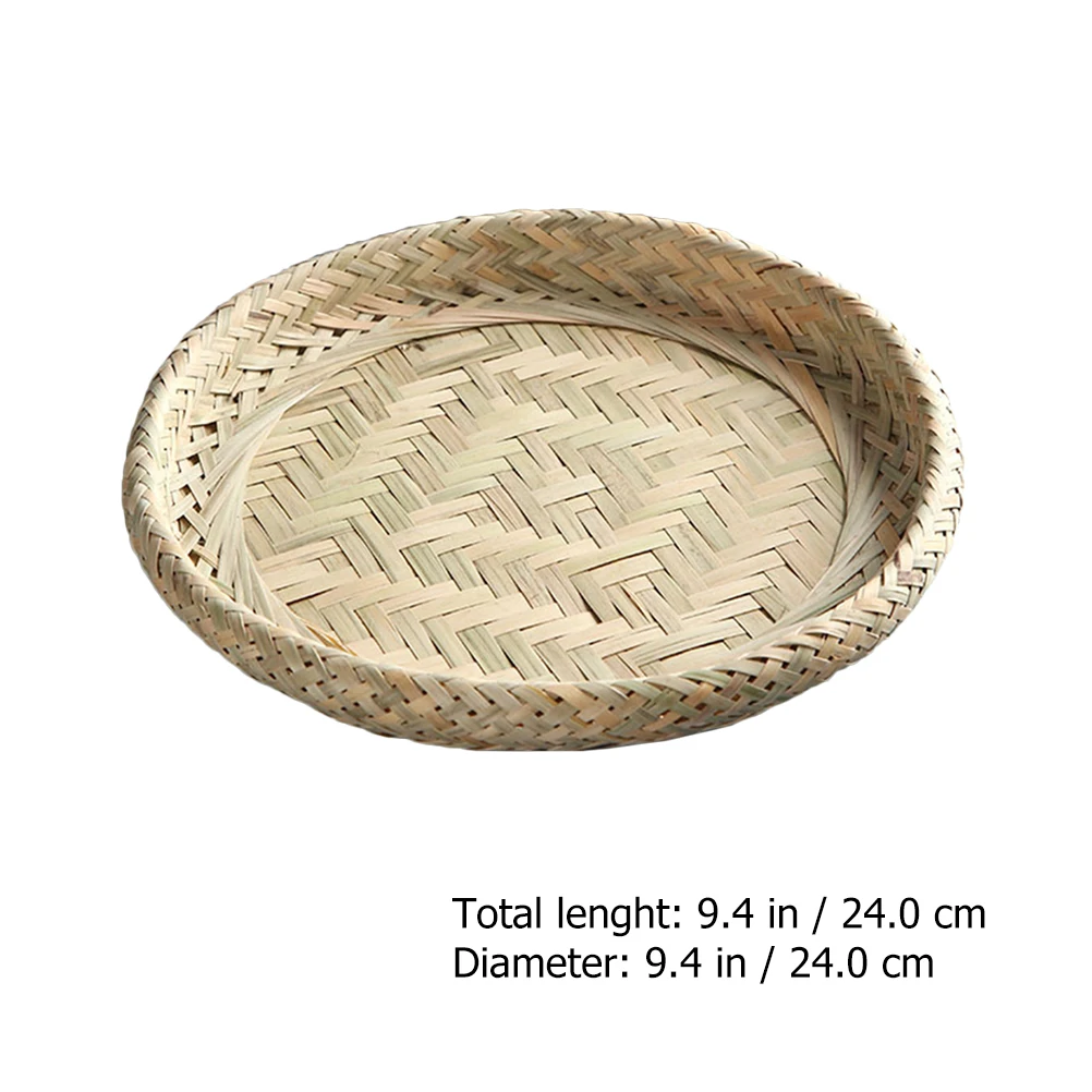 

Woven Bamboo Basket Small Size Storage Baskets for Kitchen Party Food Container Fruit Serving H made Basket
