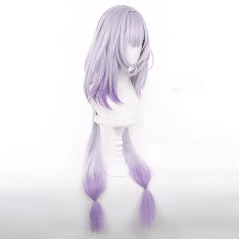 HSR Honkai Star Rail Castorice Cosplay perruque longues queues de cheval violet clair dégradé perruque Cosplay Anime résistant à la chaleur perruques synthétiques