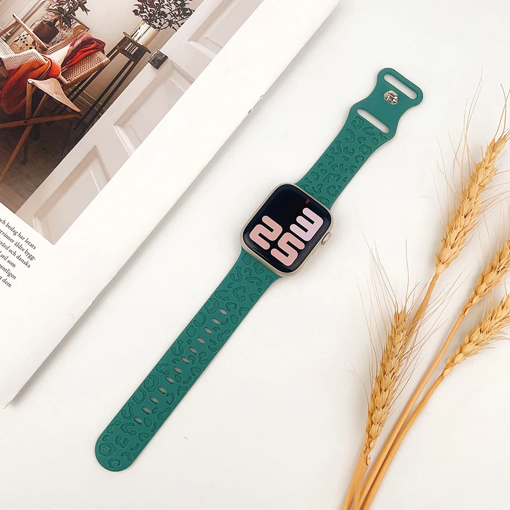 Bracelets gravés pour Apple Watch, Bracelet en silicone, iWatch Ultra 2, Ultra Série 9, 8, 7, 6, 5/4, 40mm, 41mm, 38mm, 42mm, 44mm, 45mm, 49mm