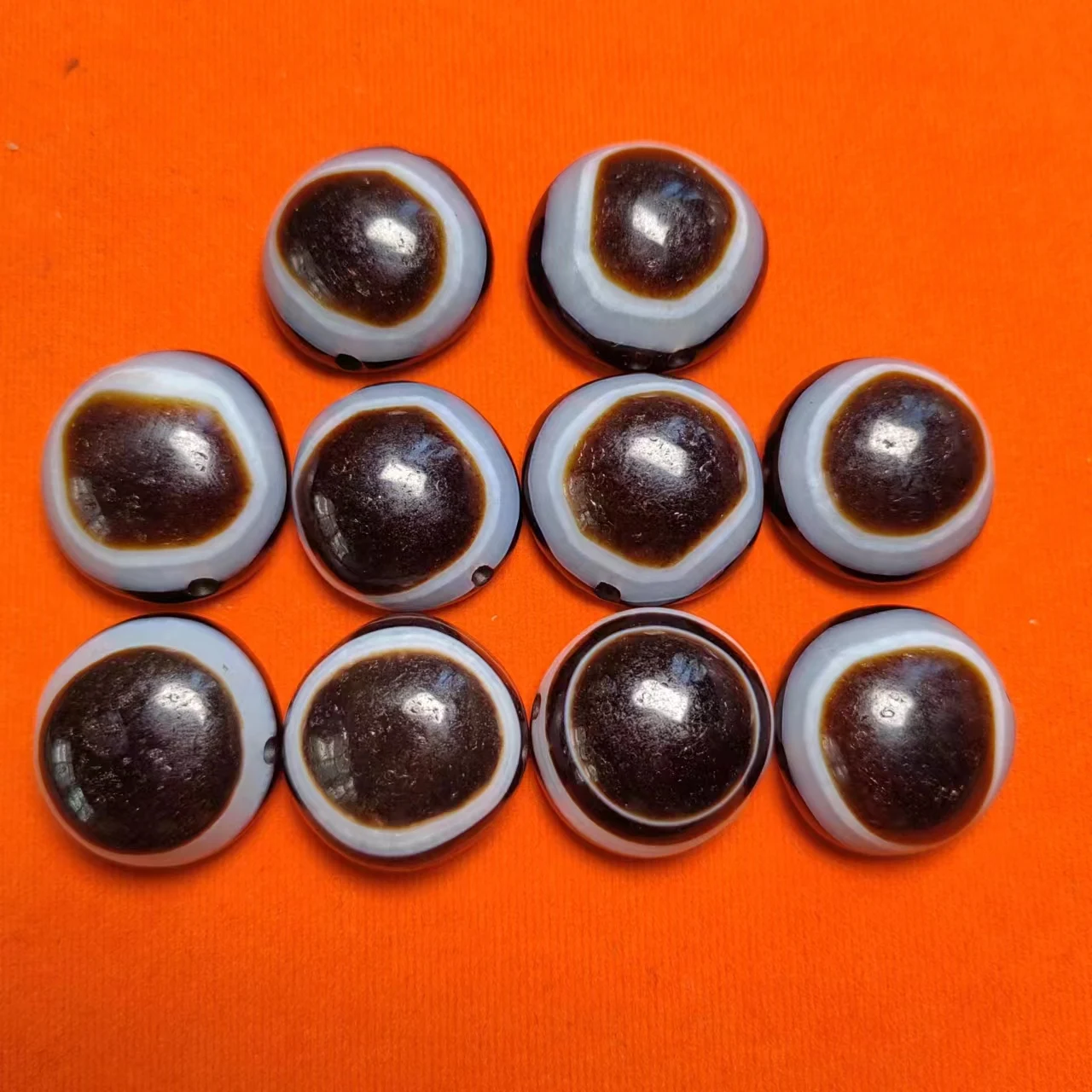 

10pcs/lot natural black silk agate one glance sheep plate beads Eye dzi pendant Weathering lines Beads jewelry Rare breeds diy