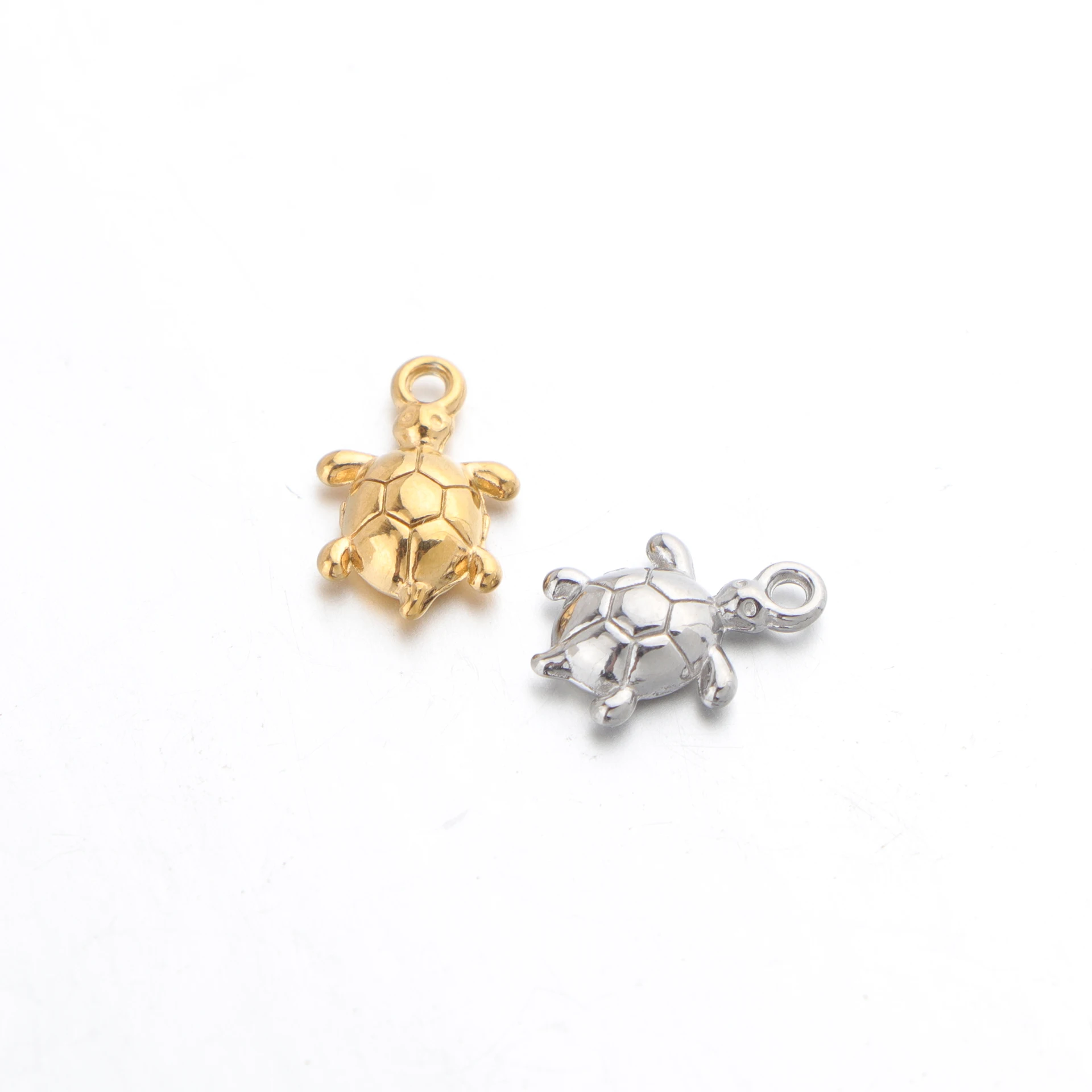 10pcs/lot Stainless Steel Turtle Starfish Fish Tropical Tree Anchor Tortoise Pepper Charms Mini Pendants for DIY Jewelry Making view 4