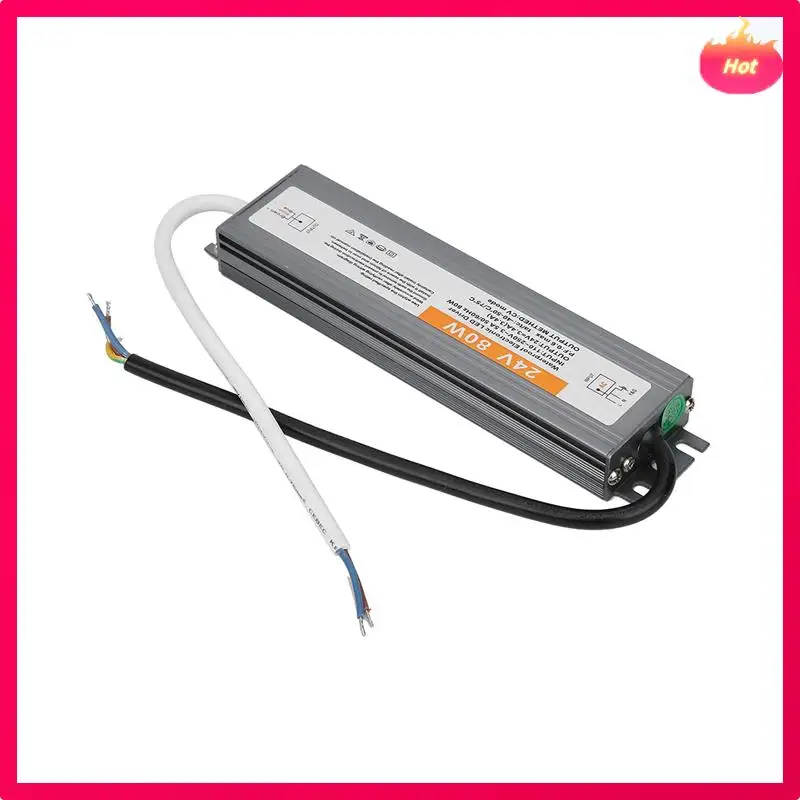 

ABYP 6X LED Power Supply Driver Transformer IP68 Outdoor Waterproof DC24V 80W Ultra Thin Switching Driver