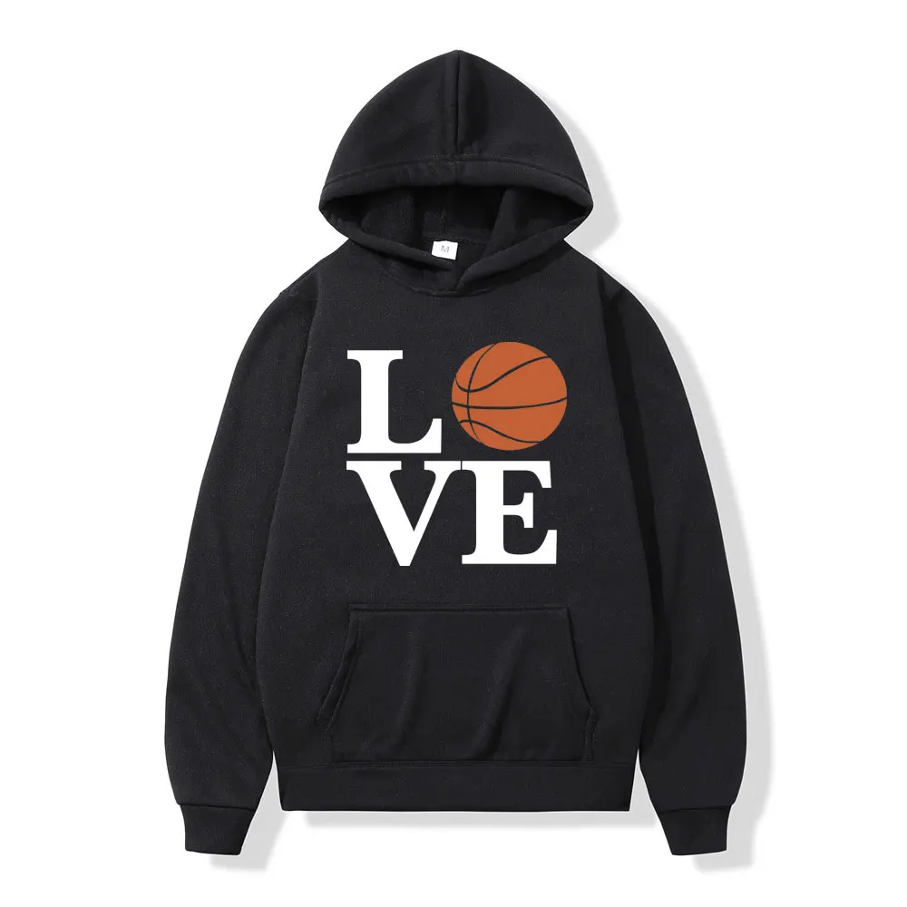 

Love Basketball Graphics Print Hoodie Men Women Street Fashion Hooded Sweatshirts Autumn Winter Oversized Long Sleeve Hoodies